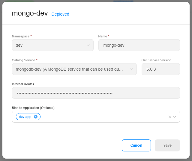 Edit Service Modal